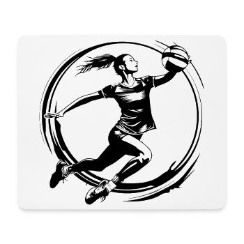 Volleyball Player Silhouette - Mouse Pad (horizontal) - white - Front
