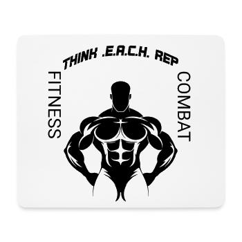 Think EACH Rep Fitness Motivation - Mouse Pad (horizontal) - white - Front