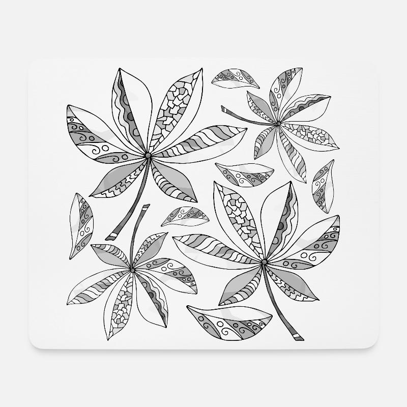 Blätter - Mousepad (Querformat) - Weiß