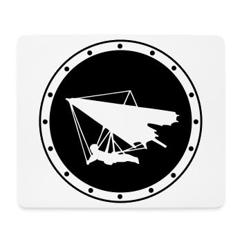 Minimalistisches Ring-Delta-Flügelabzeichen - Mousepad (Querformat) - Weiß - Vorne