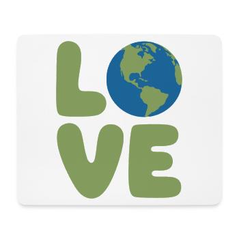 Earth Love Globe Logo - Mousepad (Querformat) - Weiß - Vorne