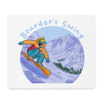 Boarder's Swing Snowboard Sport - Tapis de souris (format paysage) - blanc - Devant