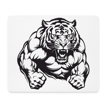 Tiger Bodybuilding - Mousepad (Querformat) - Weiß - Vorne