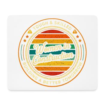 Women in Construction Strong and Competent - Mouse Pad (horizontal) - white - Front