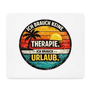 Vacation Instead of Therapy Retro Circle - Mouse Pad (horizontal) - white - Front
