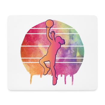 Basketball Player Watercolor - Mouse Pad (horizontal) - white - Front