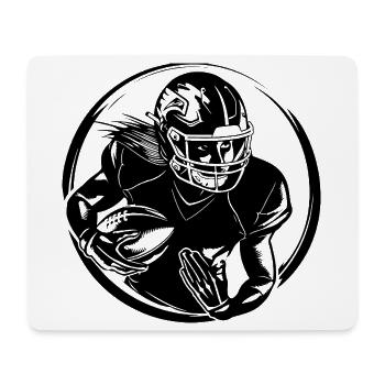 American Football Woman Silhouette - Mouse Pad (horizontal) - white - Front