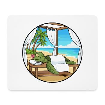 Beach Spa Turtle Animal Relaxing Art - Mouse Pad (horizontal) - white - Front
