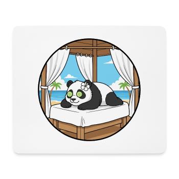 Beach Spa Panda Bear Relaxing Art - Mouse Pad (horizontal) - white - Front