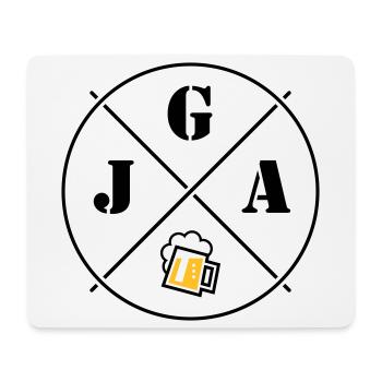 JGA Bier (Junggesellenabschied Kreis Symbol POS2C) - Mousepad (Querformat) - Weiß - Vorne