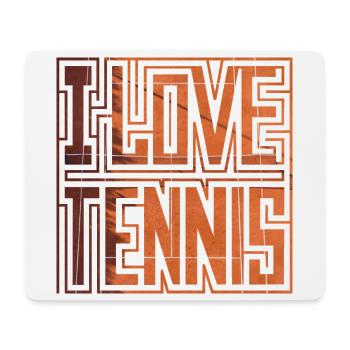 J’ADORE LE TENNIS, t-shirt cadeau Idée, sweat à capuche, chaussettes - Tapis de souris (format paysage) - blanc - Devant