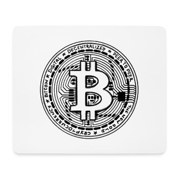Bitcoin Münze – Krypto Symbol - Illustration - Mousepad (Querformat) - Weiß - Vorne