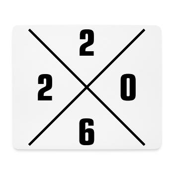 2026 Jahr - Mousepad (Querformat) - Weiß - Vorne