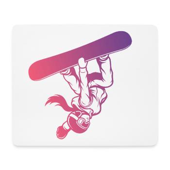 Slopestyle Salto Freestyle Winter Sports Action - Mouse Pad (horizontal) - white - Front