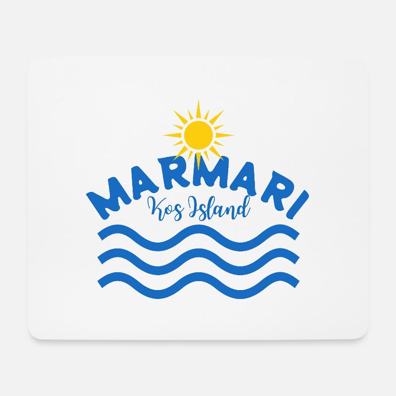 Marmari Kos Island Sun Waves - Mouse Pad (horizontal) - white