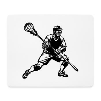 Lacrosse player - Mouse Pad (horizontal) - white - Front