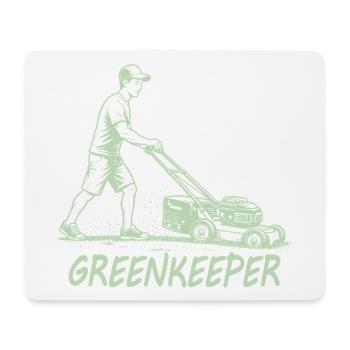 GREENKEEPER Leidenschaft Rasenpflege Garten - Mousepad (Querformat) - Weiß - Vorne