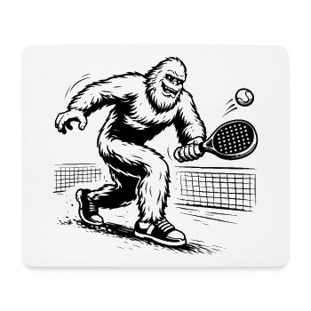 Athlètes de Padel Bigfoot Sasquatch - Tapis de souris (format paysage) - blanc - Devant