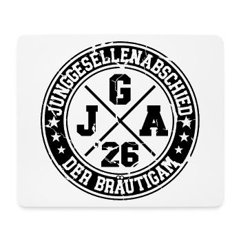 JGA Der Bräutigam 2026 Junggesellenabschied - Mousepad (Querformat) - Weiß - Vorne
