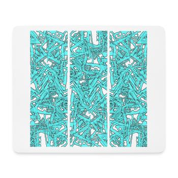 Triptyque du Chaos Turquoise - Tapis de souris (format paysage) - blanc - Devant