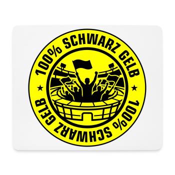 Schwarz Gelb Fans - Mousepad (Querformat) - Weiß - Vorne