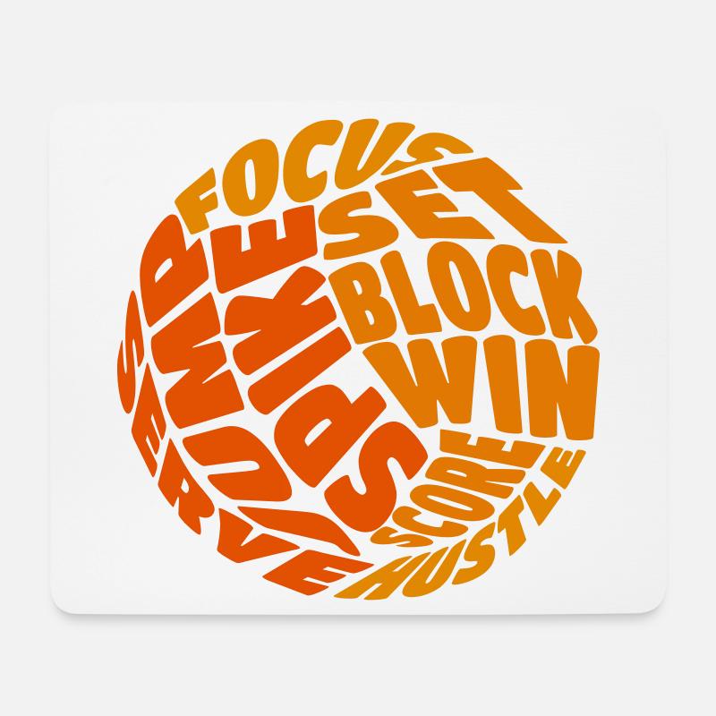 Volleyball - Mousepad (Querformat) - Weiß