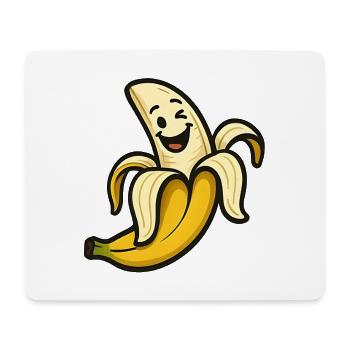 Banane Souriante Rigolote - Tapis de souris (format paysage) - blanc - Devant