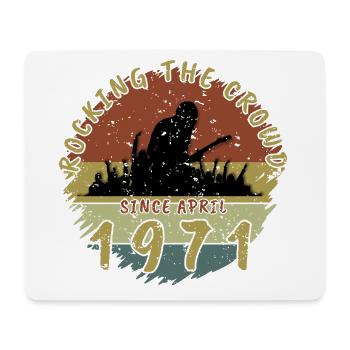 55. Geburtstag Rocking the crowd GIT 04/1971 - Mousepad (Querformat) - Weiß - Vorne