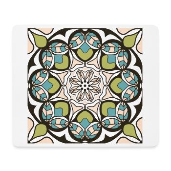 Mandala du printemps - Tapis de souris (format paysage) - blanc - Devant