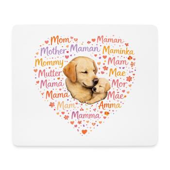 Labrador Mama Herz – Muttertag Geschenk - Mousepad (Querformat) - Weiß - Vorne