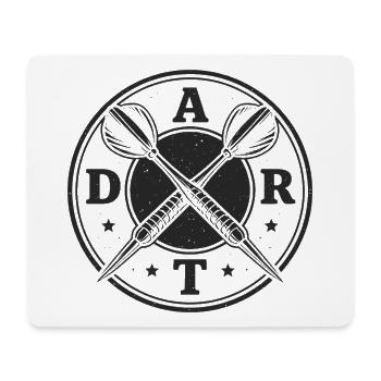 DART Logo Vintage Pfeile Sport Outfit - Mousepad (Querformat) - Weiß - Vorne