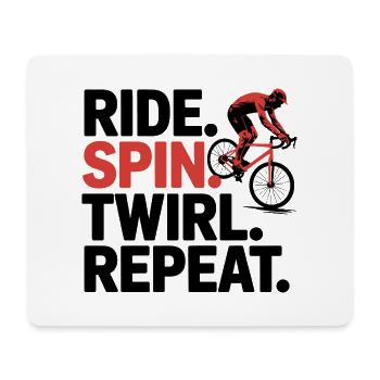 Ride as Art - Tapis de souris (format paysage) - blanc - Devant