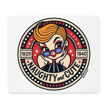 Naughty and Cute Vintage Pinup - Mousepad (Querformat) - Weiß - Vorne