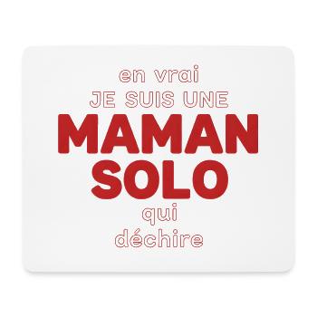 Maman Solo qui déchire - Tapis de souris (format paysage) - blanc - Devant