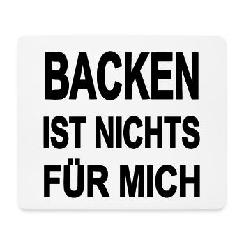 Backen - Mousepad (Querformat) - Weiß - Vorne