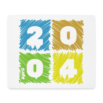 22. Geburtstag Farbige Patches since 04/2004 - Mouse Pad (horizontal) - white - Front