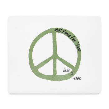 meh Peace - Mousepad (Querformat) - Weiß - Vorne