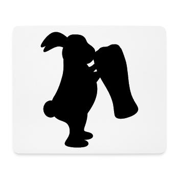 Lapin de Bière Lapin de Pâques - Tapis de souris (format paysage) - blanc - Devant