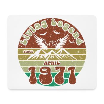 55. Geburtstag Living Legend since VIN 04/1971 - Mousepad (Querformat) - Weiß - Vorne
