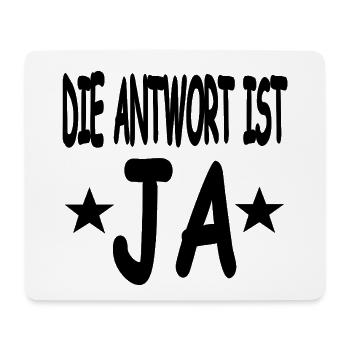 Ja - Mousepad (Querformat) - Weiß - Vorne
