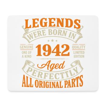 Legends born 1942 Perfect Age - Mouse Pad (horizontal) - white - Front