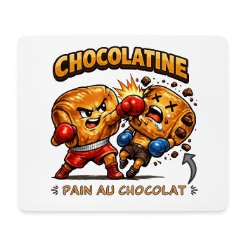 Chocolatine boxe - Tapis de souris (format paysage) - blanc - Devant