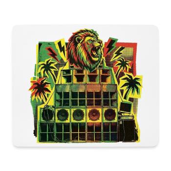 Système de son Jungle Dancehall - Tapis de souris (format paysage) - blanc - Devant