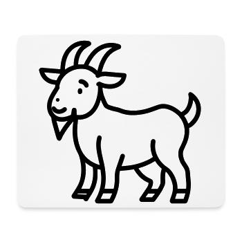 goat - Mouse Pad (horizontal) - white - Front