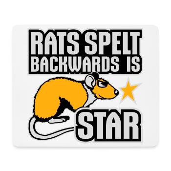 Rats Spelt Backwards Is Star Lustiger Ratte Spruch - Mouse Pad (horizontal) - white - Front