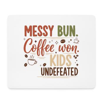 Unordentliches Brötchen, Kaffee gewonnen - Mousepad (Querformat) - Weiß - Vorne