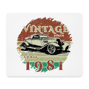 45e anniversaire - Classique - Millésime depuis 04/1981 - Tapis de souris (format paysage) - blanc - Devant