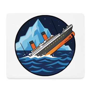 Titanic Schiff Eisberg Illustration - Tapis de souris (format paysage) - blanc - Devant