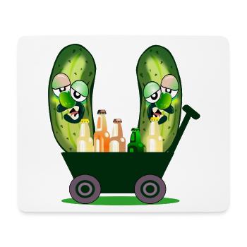 Handkarren-Gartenarbeit Camping Gurken - Mousepad (Querformat) - Weiß - Vorne