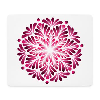Luminous Pink Mandala - Mouse Pad (horizontal) - white - Front